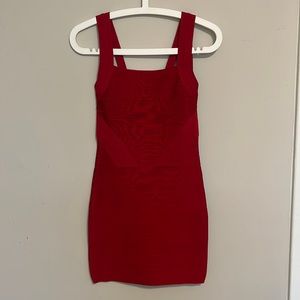 Bebe Red Bondage Dress
